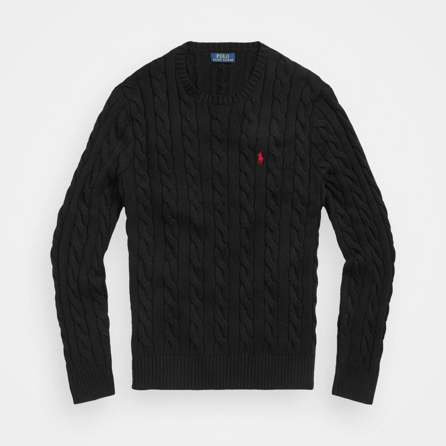 Pull en coton Torsadé Noir